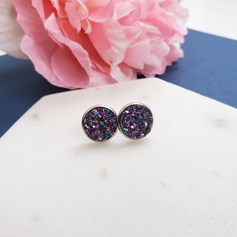 Signature Collection- Druzy Stud Earrings