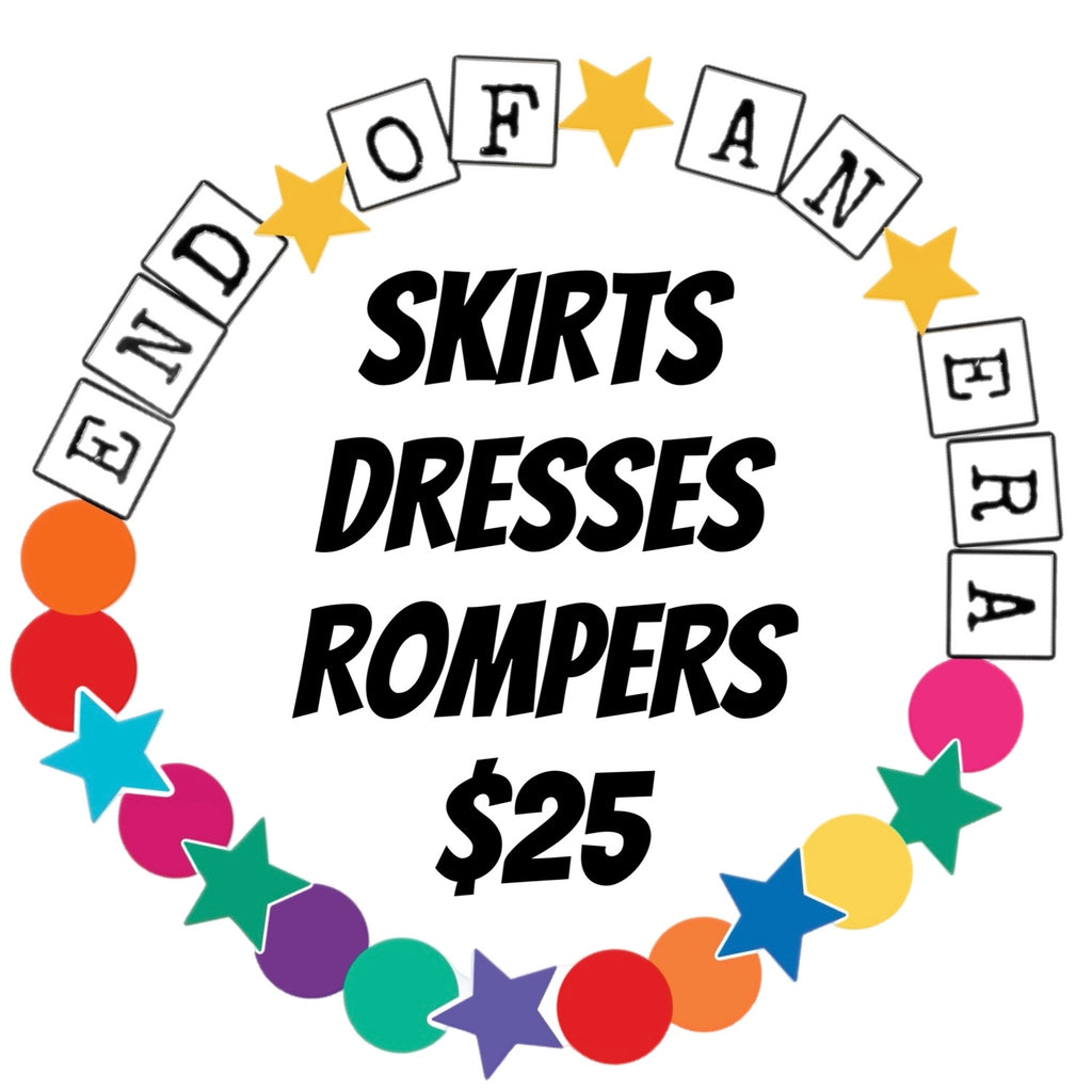 Skirts, Dresses, Rompers