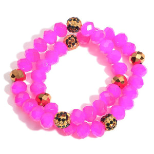 Crystal Beaded Bracelet Set
