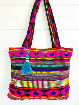 Roxy Embroidered Tapestry Tote Bag