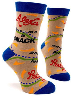 Alexa Bring Me a Snack and Tell Me I'm Pretty Socks