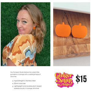 Shimmer Pumpkin Studs
