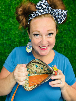 Quinn Leather and Hair on Hide Wristlet