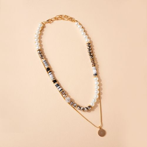 Layered Bead & Charm Necklace