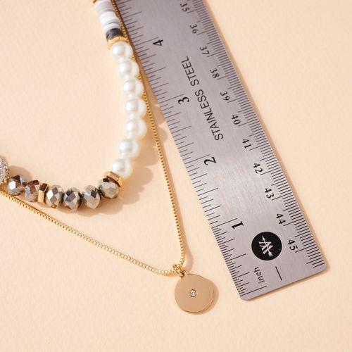Layered Bead & Charm Necklace