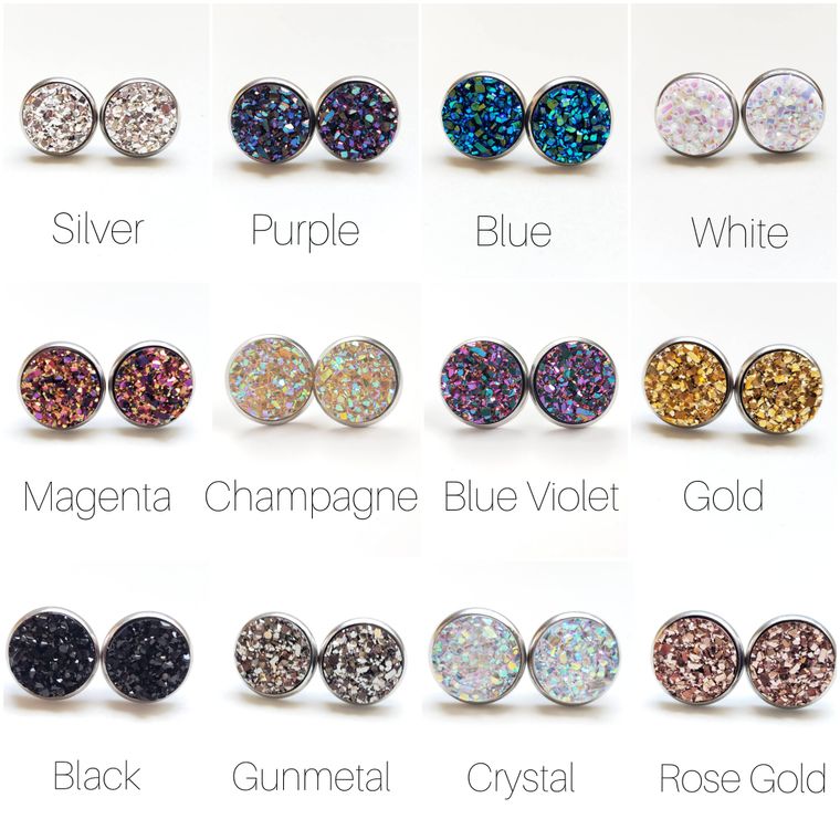 Signature Collection- Druzy Stud Earrings