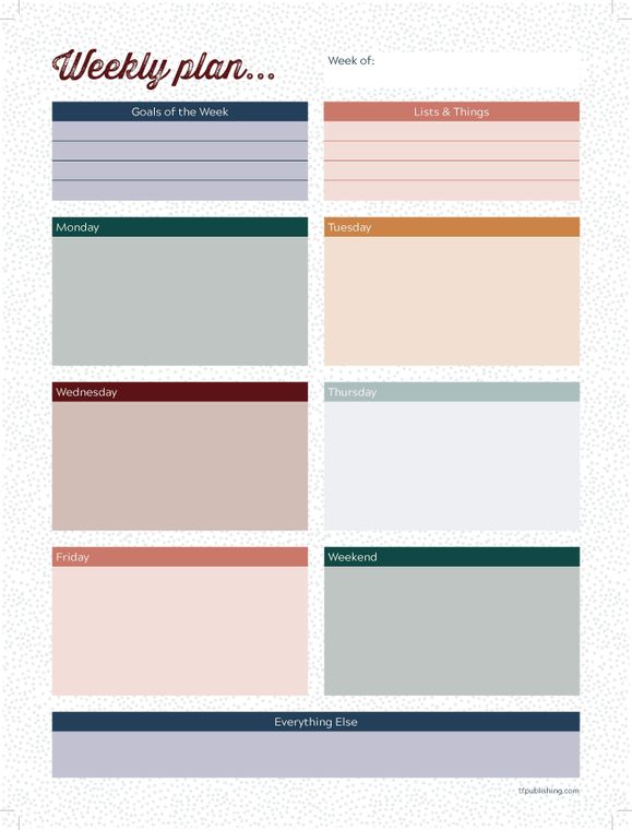Boho Large Weekly Task Pad